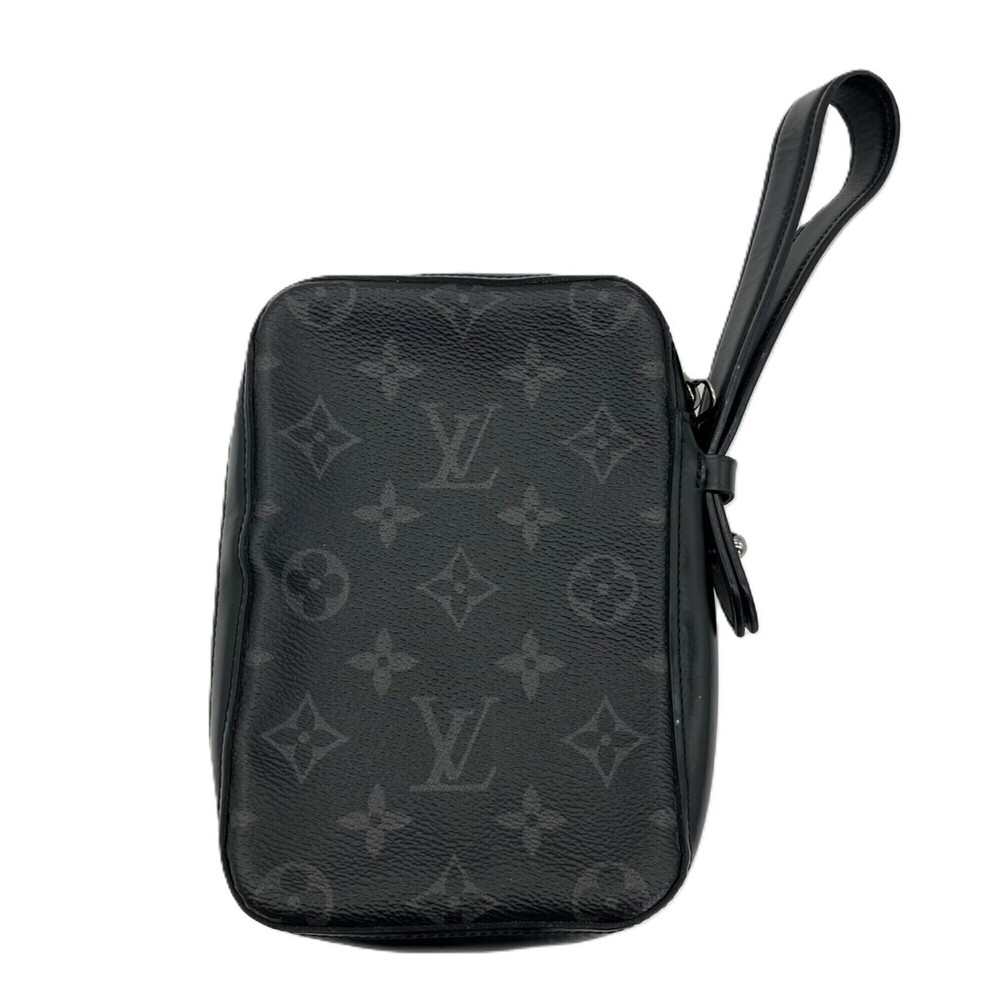 Louis Vuitton Monogram Eclipse Box Clutch M61872 Black